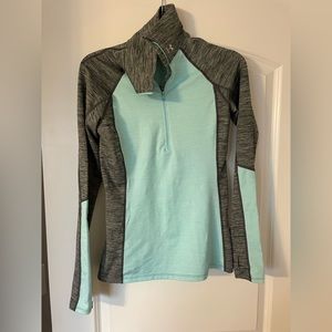 Light blue and grey UnderArmor Quarterzip